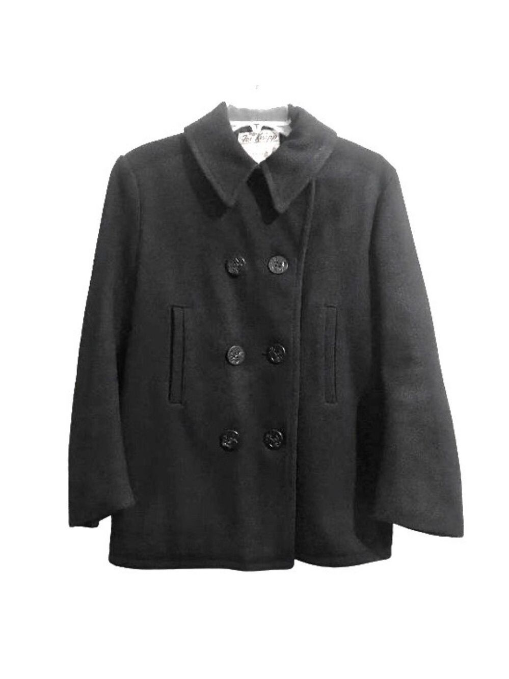 Fox Knapp Vintage 1960s 8 Anchor Button Pea Coat